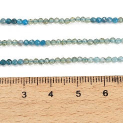 グラデーションカラーの天然アパタイトビーズ連売り  多面カット  ラウンド  2mm  穴：0.5mm  約173個/連  15.35''（39センチメートル）&nbsp;GG-CBA1668-A04-2mm