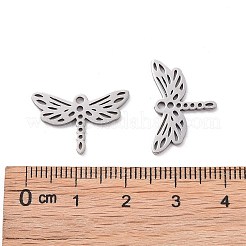 変色しない201ステンレススチール製フィリグリージョイナーリンク  レーザー切断  トンボ  ステンレス鋼色  13.5x20x1mm&nbsp;STAS-S105-JN868-1