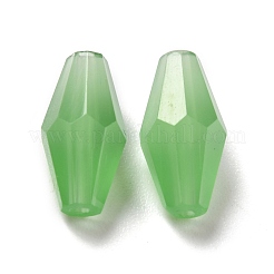 透明なk9ガラスビーズ  多面カット  双円錐形  ミディアムシーグリーン  12x6mm  穴：1mm&nbsp;GLAA-G078-B-13