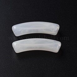 ツートンアクリルビーズ  天然石風  カーブチューブ  ミックスカラー  31x9.5x7.5mm  穴：1.8mm&nbsp;X-MACR-S272-78