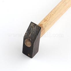 鉄ハンマー  マレット  木製ハンドル付き  ガンメタ色  23x4.9x1.6cm&nbsp;TOOL-R091-03