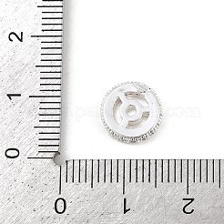 ラックメッキ真鍮透明キュービックジルコニアスペーサービーズ  長持ちメッキ  フラットラウンド  銀  10x2mm  穴：1.6mm&nbsp;KK-L236-07S