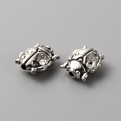 チベット風合金ビーズ  てんとう虫  アンティークシルバー  10x8.5x5mm  穴：1.5mm&nbsp;FIND-TAC0009-51AS