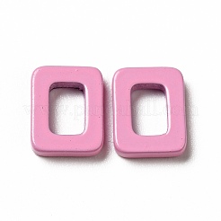 スプレー塗装された201ステンレス鋼の連結リング  長方形  ミックスカラー  9.5x7.5x2mm  内径：4x5.5mm&nbsp;STAS-G304-06
