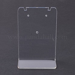 アクリルイヤリングスタンドディスプレイ  L字型  透明  3.65x5x7.76cm  穴：1.4mm&nbsp;EDIS-F005-02