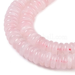 天然石ローズクォーツビーズ連売り  ロンデル  6~6.5x2~2.5mm  穴：1mm  約181~191個/連  15.16~15.35''（38.5~39.1センチメートル）&nbsp;G-Q159-B14-01