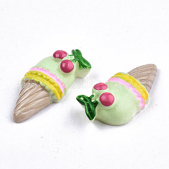 樹脂カボション  アイスクリーム  模造食品  カラフル  24.5x13x7mm&nbsp;CRES-N007-25