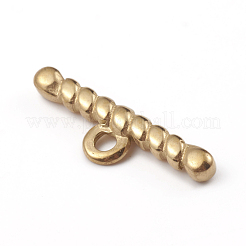 イオンプレーティング（IP）304ステンレススチールマンテルパーツ  バー  ゴールドカラー  21x6.5x2.8mm  穴：2mm&nbsp;STAS-D170-02G