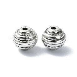 チベット風合金ビーズ  ラウンド  アンティークシルバー  8x7.5mm  穴：1.5mm  約373個/500g&nbsp;TIBEB-F065-09AS