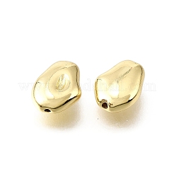 真鍮ビーズ  ナゲット  鉛フリー＆カドミウムフリー  持続的なメッキ  18KGP本金メッキ  10x7.5x3.5mm  穴：1mm&nbsp;KK-V011-16G