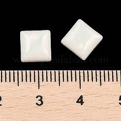 不透明樹脂デコデンカボション  正方形  ホワイト  7.5x7.5x3.5mm&nbsp;CRES-I036-13A