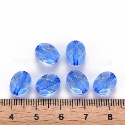 透明なアクリルビーズ  オーバル  藤紫色  10x8x5.5mm  穴：1.5mm  約1550個/500g&nbsp;TACR-S154-18A-86