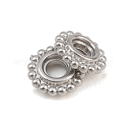 304ステンレススチールスペーサービーズ  粒状ビーズ  変色なし  ステンレス鋼色  5.5x2mm  穴：1.8mm&nbsp;STAS-U048-03P-A