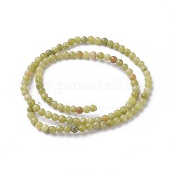 天然中国翡翠/南部翡翠ビーズ連売り  ラウンド  4mm  穴：1mm  約90個/連  14.76''（37.5センチメートル）&nbsp;G-G735-38-4mm