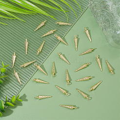 合金ペンダントラインストーンのセッティング  コーン  ライトゴールド  31x7.5mm  穴：2mm  30個/箱&nbsp;FIND-AR0002-56