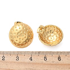 304ステンレススチールスタッドピアス  イオンプレーティング（ip）  溝半円  18KGP本金メッキ  18.5mm&nbsp;EJEW-U047-24G