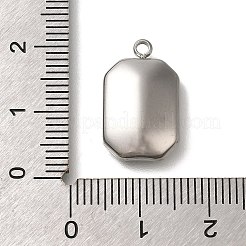 304ステンレススチールペンダントカボションセッティング  長方形  ステンレス鋼色  トレイ：14x10mm  18x11.5x3.5mm  穴：1.2mm&nbsp;STAS-I310-25P