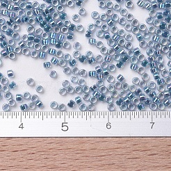 MIYUKIデリカビーズ  シリンダー  日本製シードビーズ  11/0  (db0058) マリンブルーラインクリスタルab  1.3x1.6mm  穴：0.8mm  約2000PCS /ボトル  10 G /ボトル&nbsp;SEED-JP0008-DB0058