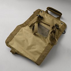 オックスフォード布製マルチポケットツールロールアップオーガナイザーバッグ  長方形  ダークカーキ  49x32x0.5cm&nbsp;ABAG-WH0045-103B