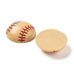 不透明樹脂デコデンカボション  スポーツボール  バリーウッド  野球  24~25x7~8mm&nbsp;LS-RESI-A034-03B