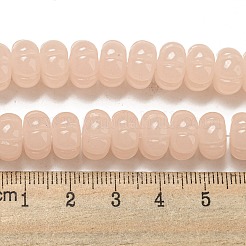 合成サンゴ染めビーズ連売り  カボチャのビーズ  桃パフ  11x6.5mm  穴：1.4mm  約50個/連  12.72''（32.3センチメートル）&nbsp;CORA-P008-07B