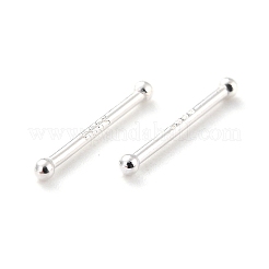 小さなバーベル 999 女の子用 シルバースタッドピアス  ミニマリストラウンドボールポストピアス  銀  11mm  ピン：0.8mm&nbsp;EJEW-I259-11S