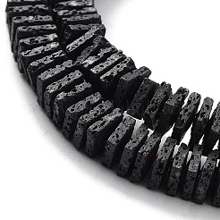 天然溶岩岩ビーズ連売り  艶消し  正方形  4.5~5x4.5~5x1.5mm  穴：1mm  約249個/連  15.75''（40センチメートル）&nbsp;G-H303-C17