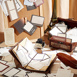 3セット3スタイルのレトロなフィルムストリップ紙スクラップブック装飾パッド  DIY アルバム スクラップブック用の書き込み可能な紙シート  背景紙  日記の装飾  ミックスカラー  27~105〜40~89x0.1mmX  1セット/スタイル&nbsp;DIY-GA0005-55