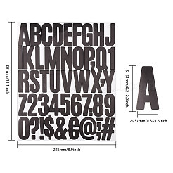 14シート14色ビニール防水かわいい文字装飾ステッカーラベル  アートクラフト用の粘着文字a~zと数字0~9デカール  ミックスカラー  281x226x0.2mm  1枚/色&nbsp;DIY-GL0004-61