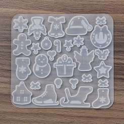 ペンダントシリコンモールド  クリスマステーマ  ホワイト  110x120x4.5mm&nbsp;SIMO-M002-03A