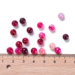 天然石縞瑪瑙/バンデットアゲートビーズ  染め＆加熱  ラウンド  ミックスカラー  6mm  穴：1mm  120個/箱&nbsp;G-NB0001-45A