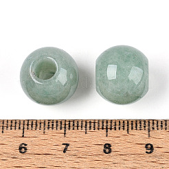 天然グリーンアベンチュリンヨーロッパビーズ  大穴ビーズ  ロンデル  14x12mm  穴：5mm&nbsp;G-T092-14mm-12B