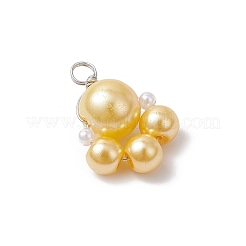 ラウンド  プラチナ  24x16x10mm  穴：2.2mm&nbsp;PALLOY-JF03612-01