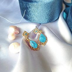 混合宝石カボション  ティアドロップ  13~14x9~10x5mm  26個/箱&nbsp;G-GA0001-10