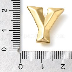 ラックメッキ真鍮チャーム  長持ちメッキ  カドミウムフリー＆鉛フリー  文字a~zのチャーム  文字y  17.5x18x5.5mm  穴：3.5x2mm&nbsp;KK-I722-07G-Y