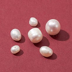 4 スタイルの天然養殖淡水パール ビーズ  じゃがいもとご飯  貝殻色  3.5~12x4.5~12x3.5~10mm&nbsp;SHEL-FS0001-04