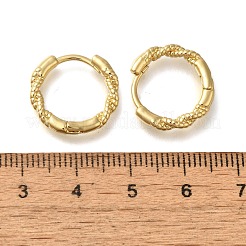 ラックメッキツイスト真鍮フープピアス  長持ちメッキ  鉛フリー＆カドミウムフリー  18KGP本金メッキ  15.5x17x2.5mm&nbsp;EJEW-H143-21G