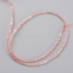 チェリークォーツガラスビーズ連売り  直方体の  3.5~6x2.2x2.2mm  穴：0.9mm  約79~83個/連  15.04~15.24インチ（38.2~38.7cm）&nbsp;G-C301-10