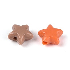 不透明なアクリルビーズ  スター  ミックスカラー  11.5x12x6mm  穴：2mm  約2173個/500g&nbsp;SACR-T017-68M