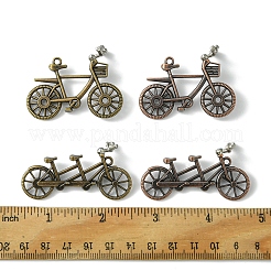 8pcs4スタイルチベットスタイルアロイペンダント  自転車  アンティークブロンズ＆赤銅  26~47x35~52.5x18mm  穴：2~2.5x2mm  2個/スタイル&nbsp;FIND-FS0002-59