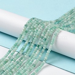 天然エメラルドビーズ連売り  ロンデル  多面カット  グレードAAA  3x2mm  穴：0.6mm  約175~177個/連  15.28''（38.8センチメートル）&nbsp;G-P514-C01-01