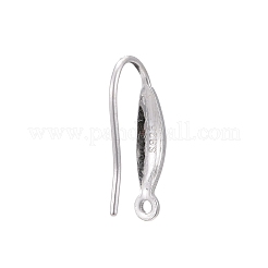 925スターリングシルバーピアスフック  銀  15.5~16.5x9x3.3mm  穴：1.2mm  20ゲージ  ピン：0.8mm&nbsp;STER-E062-03S