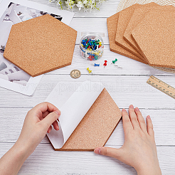 粘着コルク断熱シート15枚  プラスチックプッシュピン80個付き  六角  200x174x11mm&nbsp;AJEW-AR0004-84B