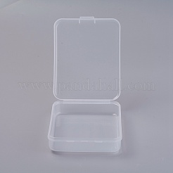 プラスチックビーズ収納ケース  長方形  透明  11.95x9.3x2.85cm  内径：11.05x8.9のCM&nbsp;CON-L013-04