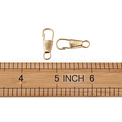 鉄のキーホルダー留め金のパーツ  ライトゴールド  25x9x3mm  穴：5x4mm&nbsp;IFIN-TAC0002-11LG