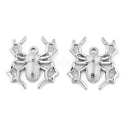 変色しないハロウィーンテーマ201ステンレススチールペンダント  クモのチャーム  ステンレス鋼色  25x22.5x3mm  穴：1.8mm&nbsp;STAS-N098-147P