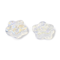 ペイントガラスビーズを焼く  花  ミックスカラー  12.5x13x4.5mm  穴：1.2mm&nbsp;X-GLAA-S202-06