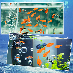 36個 3スタイルの魚樹脂製オーナメント  ホームオフィスのデスクトップ装飾用  ダークオレンジ  21.5~31x9~14x11~15mm&nbsp;RESI-CN0001-03