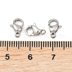 変色しにくい316サージカルステンレススチール製ロブスタークロウ留め金  ステンレス鋼色  9x6x3mm  穴：1mm&nbsp;X-316-XX01