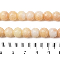 グラデーション染めガラスビーズ連売り  イミテーション翡翠  ロンデル  ビスク  8.5mm  穴：1.2mm  約50~52個/連  14.33~15.31''（36.4~38.9センチメートル）&nbsp;GLAA-T031-01O-07